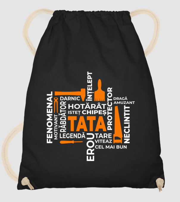 Acronimele tatălui model negru pe tricou