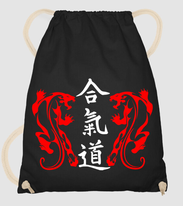 Aikido 2 model negru pe tricou