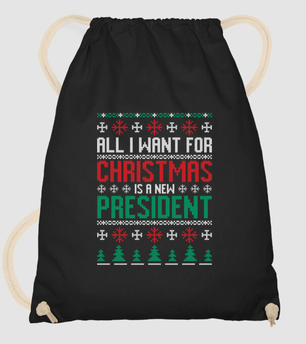 All I want for christmas model negru pe tricou