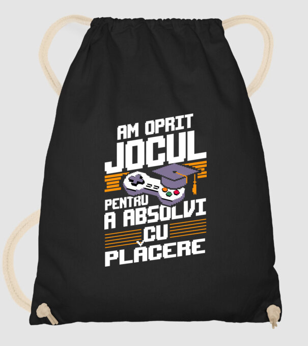 Am oprit jocul absolvent negru model negru pe tricou