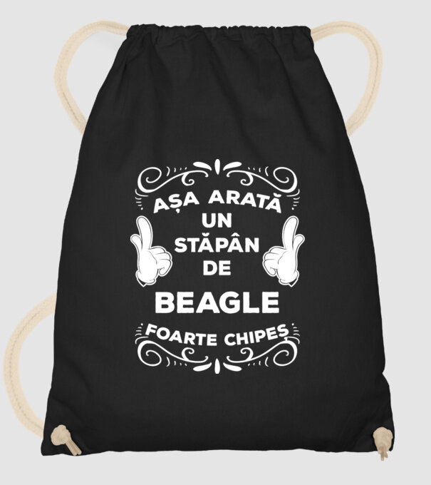 Așa arată un stăpân de Beagle foarte chipeș model negru pe tricou