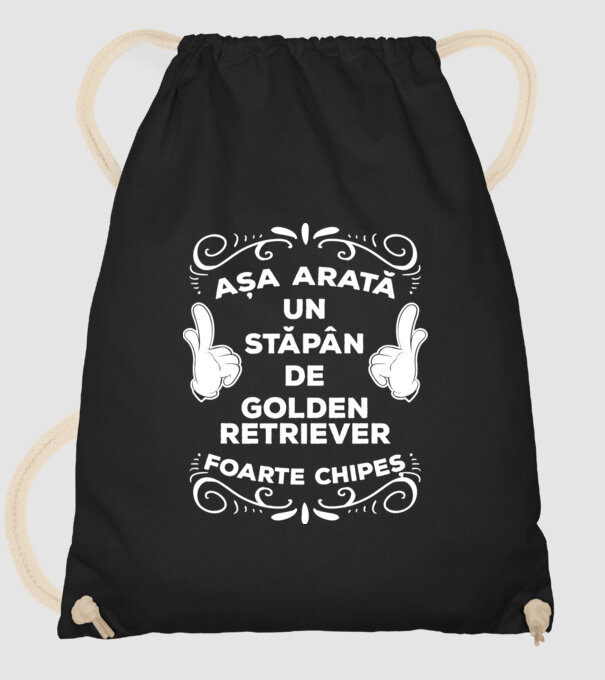 Așa arată un stăpân de Golden retriever foarte chipeș model negru pe tricou