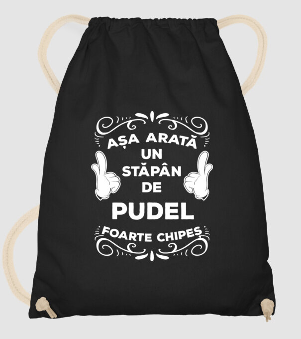 Așa arată un stăpân de Pudel foarte chipeș model negru pe tricou