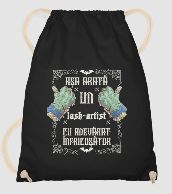 Așa arată un LASH-ARTIST cu adevărat înfricoșător model negru pe tricou