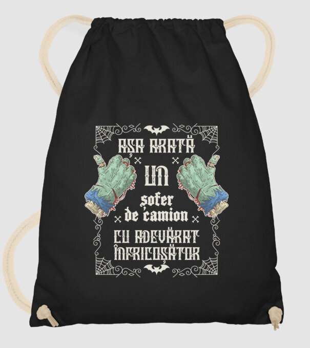 Așa arată un ȘOFER DE CAMION cu adevărat înfricoșător model negru pe tricou
