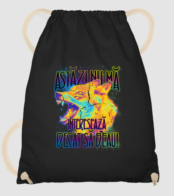 astăzi nu mă interesează decât să beau! model negru pe tricou