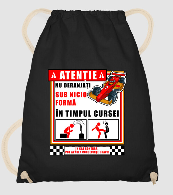 atenție model negru pe tricou