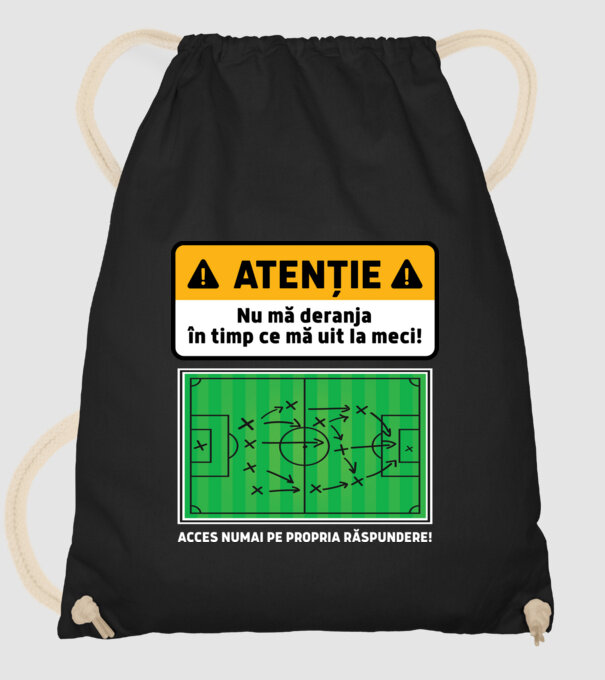 Atenție - Nu mă deranja, în timp ce mă uit la meci model negru pe tricou
