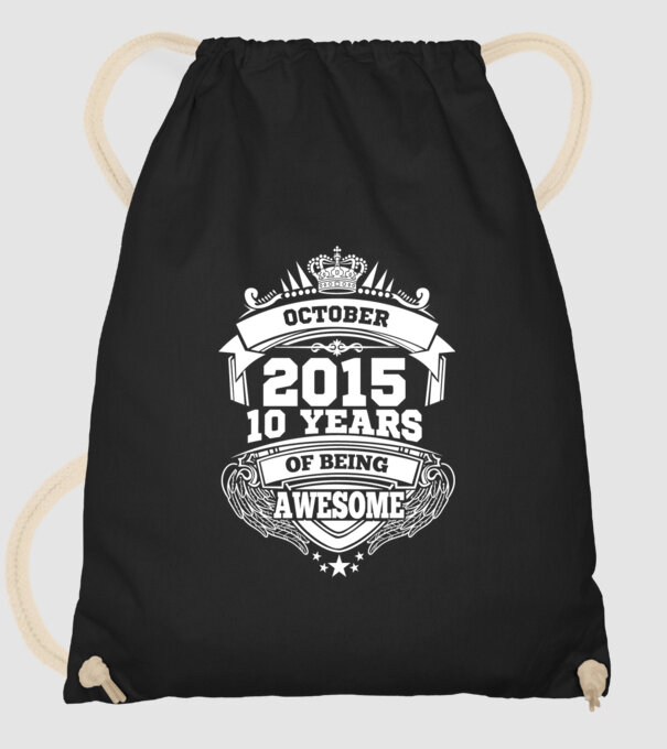 Awesome being of october 2015 model negru pe tricou