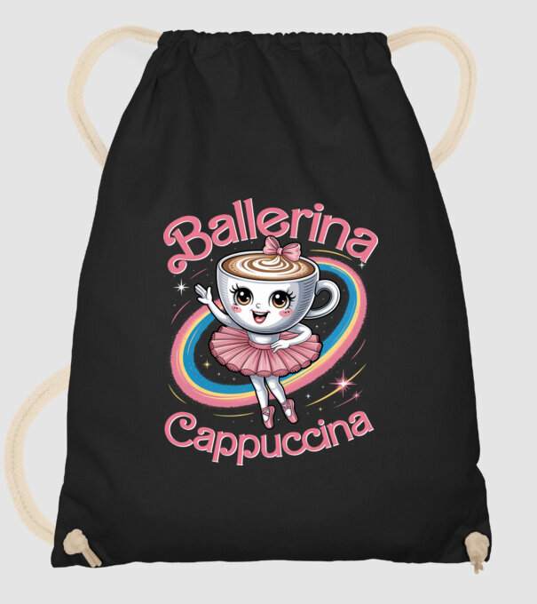 Ballerina Cappuccina model negru pe tricou