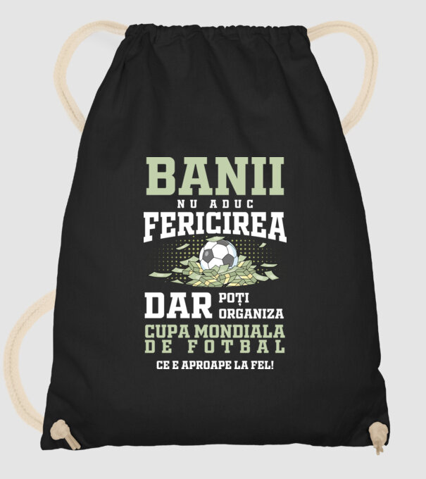 Banii nu aduc fericirea model negru pe tricou