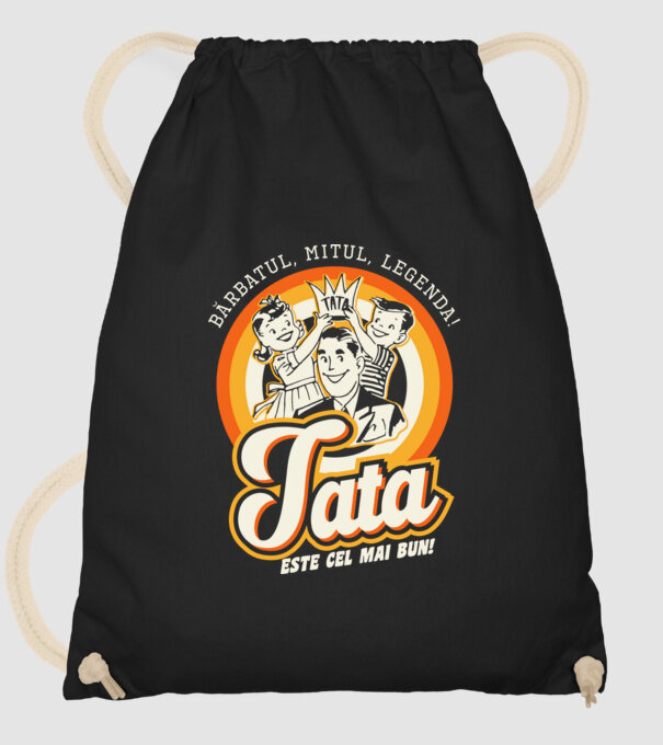 Bărbatul, mitul, legenda! Tata este cel mai bun! model negru pe tricou