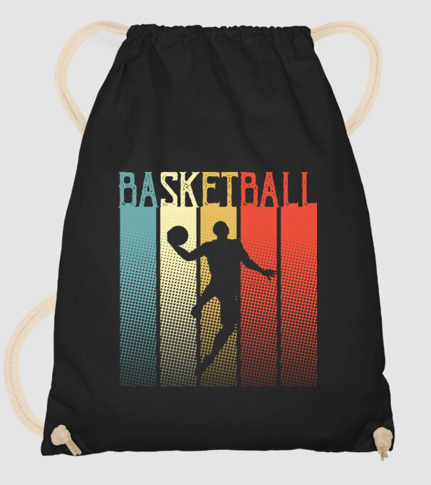 basketball vintage model negru pe tricou
