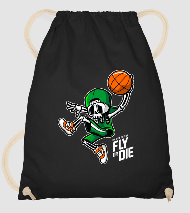 Basketbone model negru pe tricou