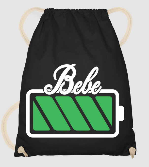 Bebe încărcat model negru pe tricou