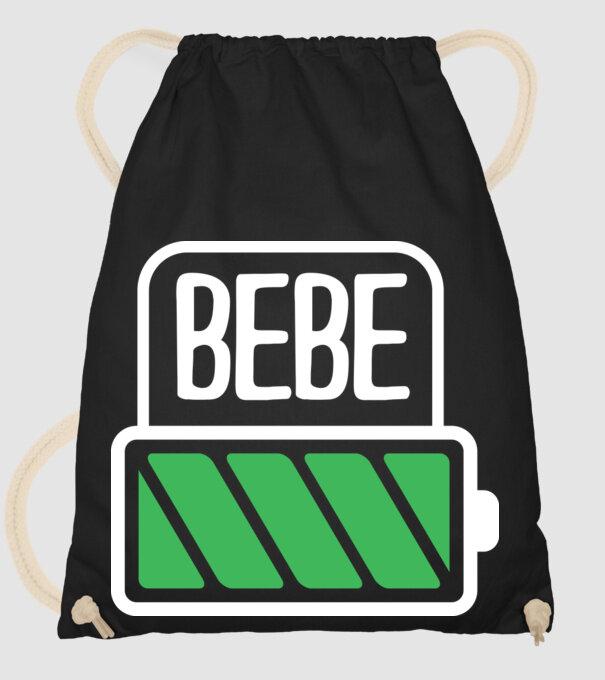 Bebe încărcat model negru pe tricou