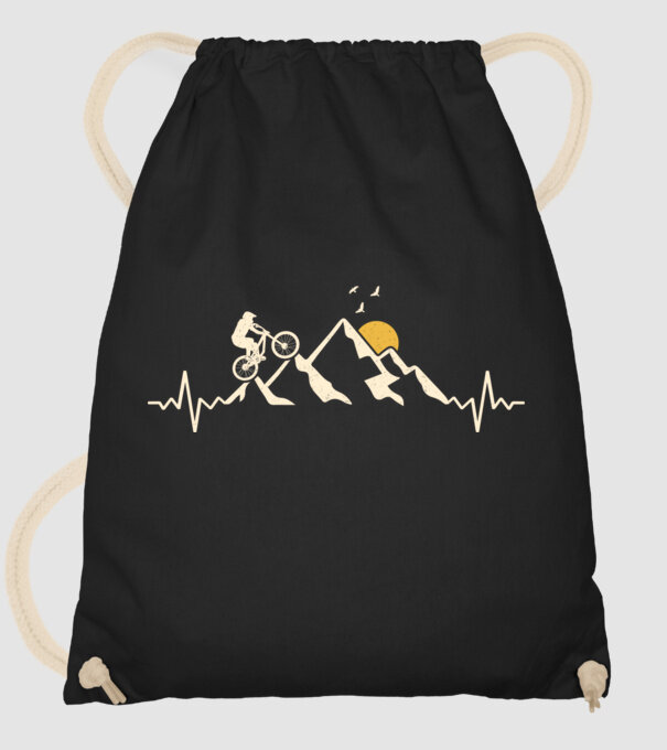 Bike heartbeat model negru pe tricou