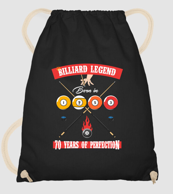 Billiard legend born in 1953 model negru pe tricou