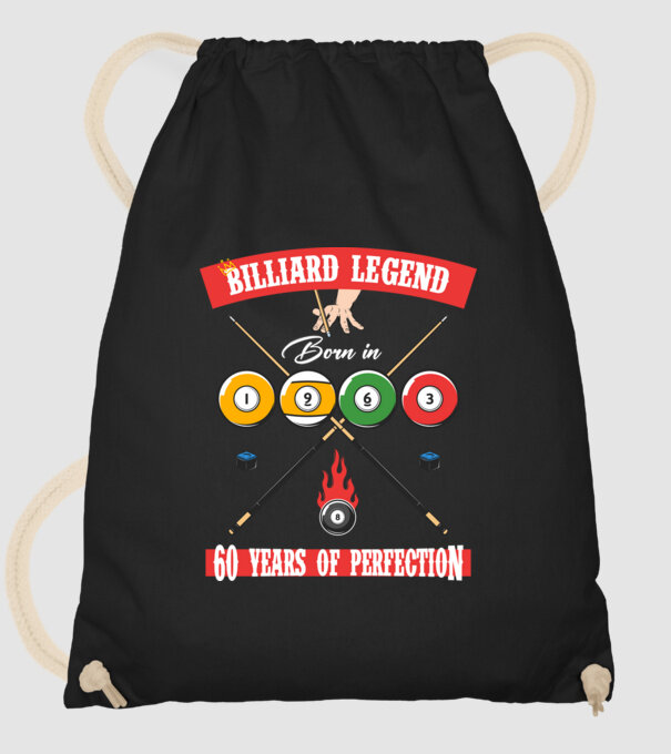 Billiard legend born in 1963 model negru pe tricou