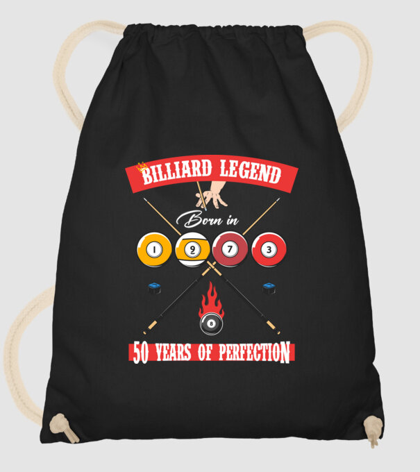 Billiard legend born in 1973 model negru pe tricou