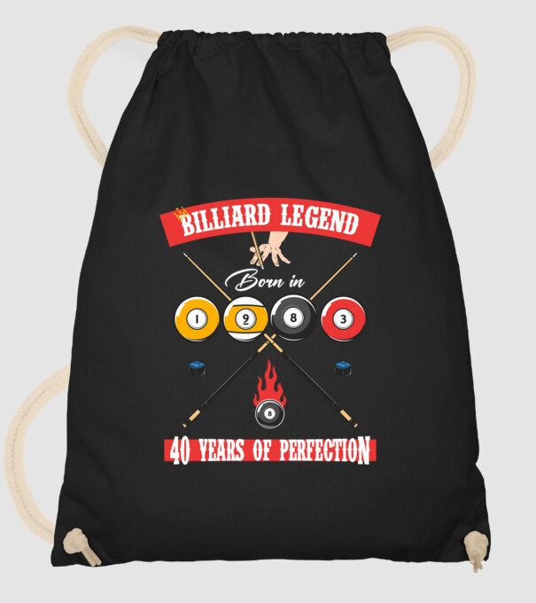Billiard legend born in 1983 model negru pe tricou