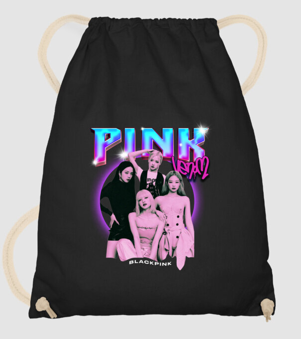 BLACKPINK pink venom model negru pe tricou