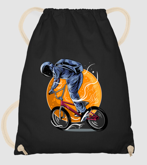 BMX space model negru pe tricou