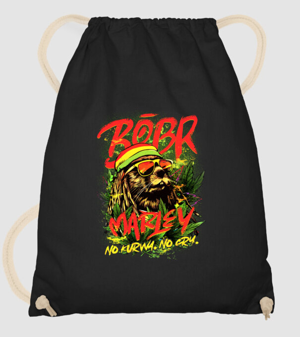 BÓBR MARLEY model negru pe tricou