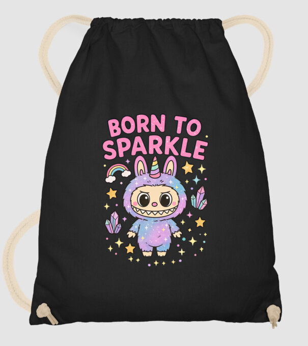 Born to sparkle model negru pe tricou