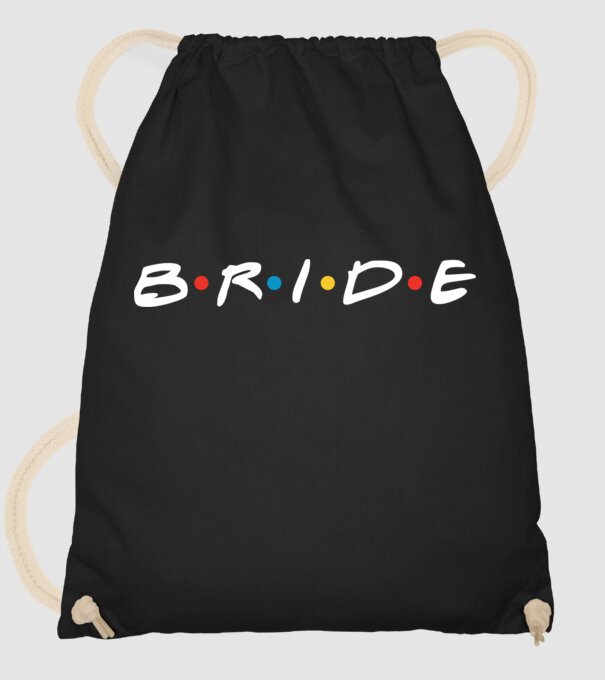 Bride Friends style model negru pe tricou