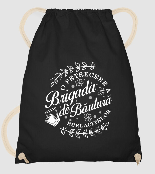 Brigada de băutură model negru pe tricou