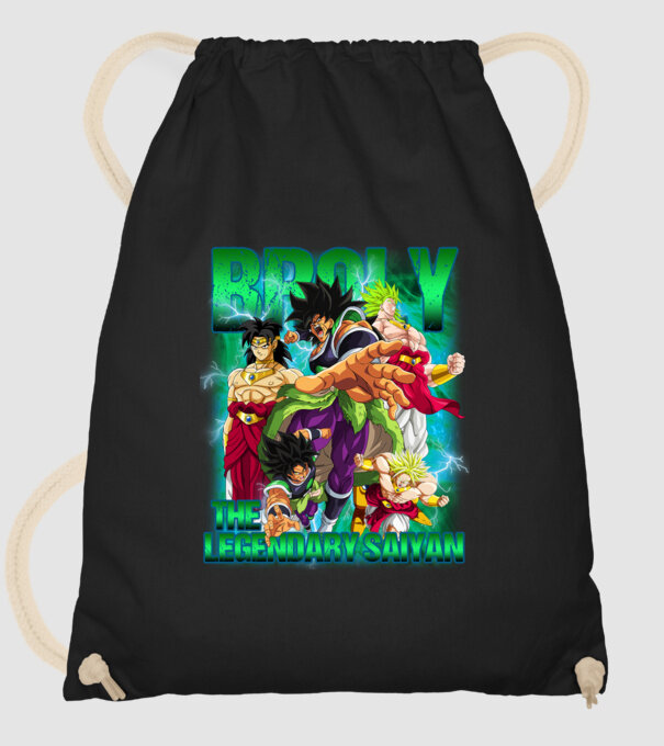 broly dragonball model negru pe tricou