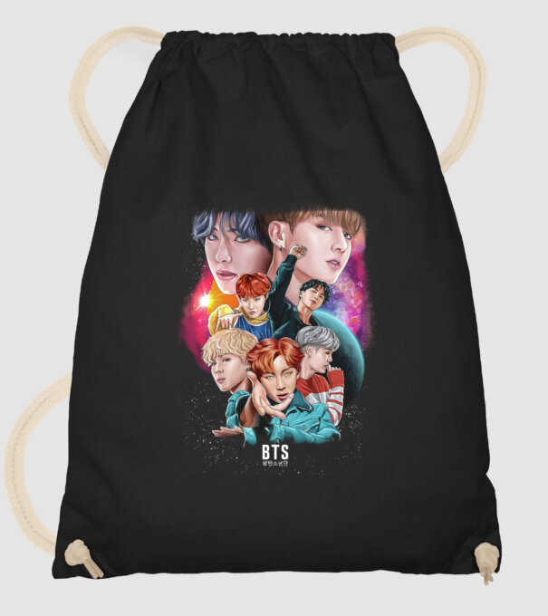 BTS POSTER model negru pe tricou