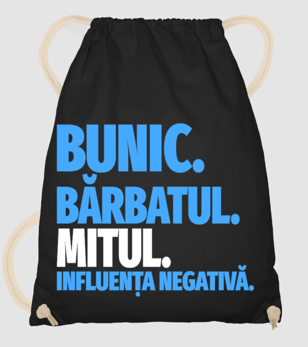 Bunic model negru pe tricou