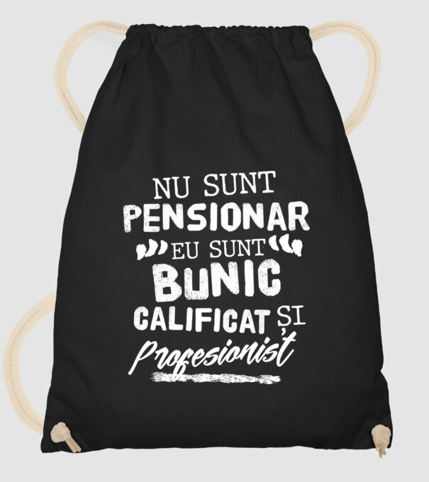 Bunicul profesionist model negru pe tricou