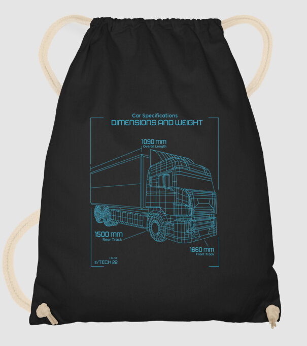 Camioane model negru pe tricou