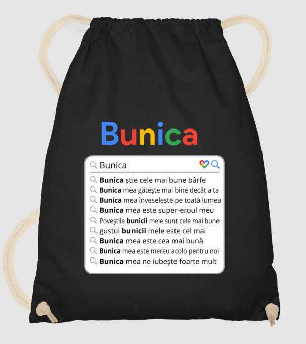 căutare Google Bunica model negru pe tricou