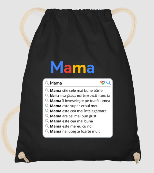 căutare Google Mama model negru pe tricou