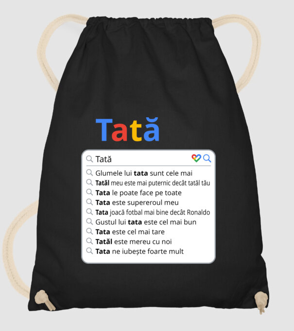 căutare Google Tată model negru pe tricou