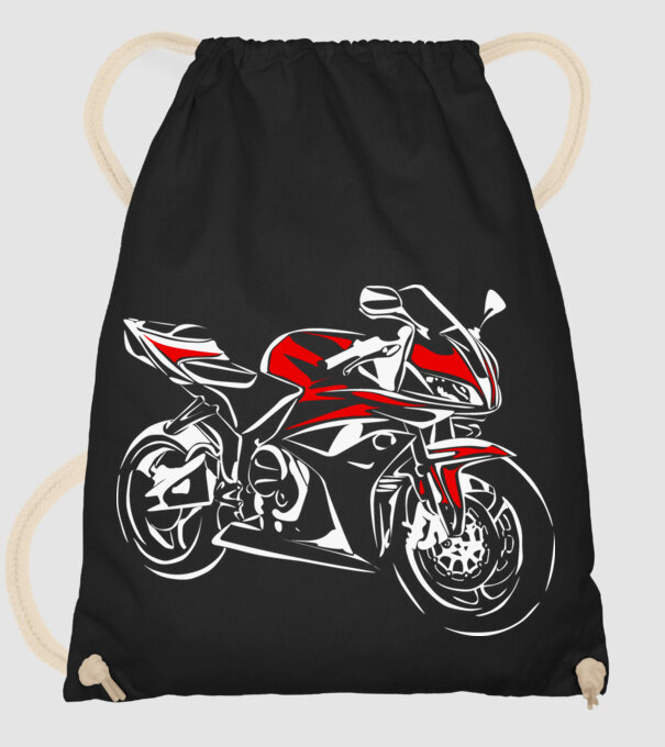 CBR600rr model negru pe tricou
