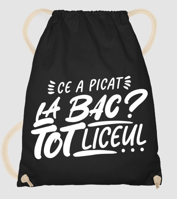 Ce a picat la bac model negru pe tricou
