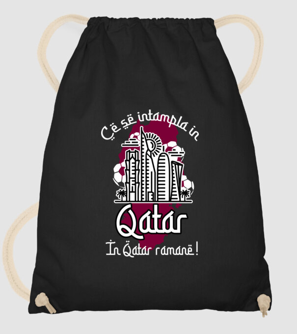 Ce se întâmplă în Katar model negru pe tricou