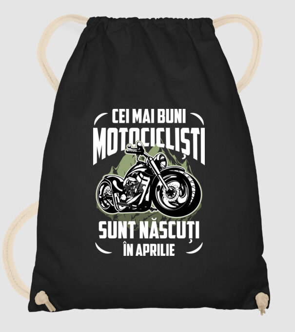 Cei mai buni motocicliști sunt născuți în Aprilie model negru pe tricou