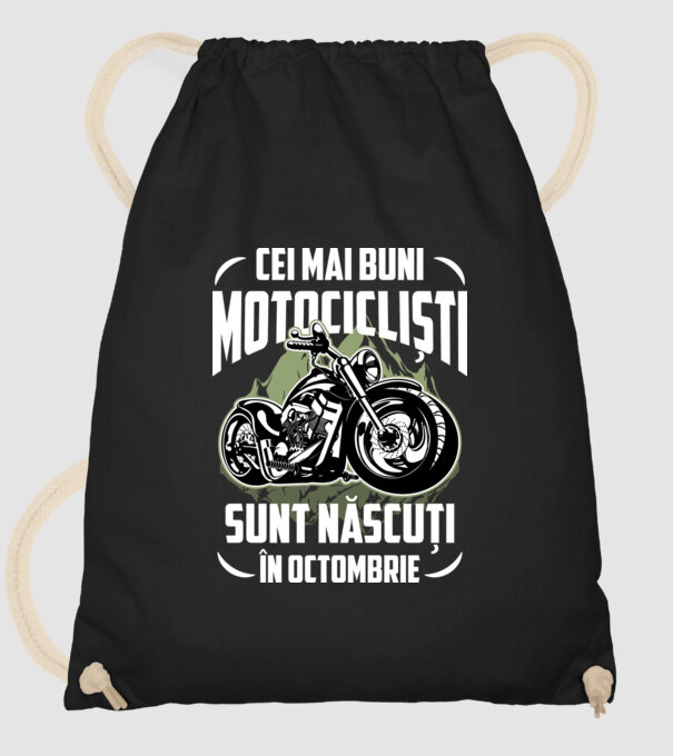 Cei mai buni motocicliști sunt născuți în Octombrie model negru pe tricou