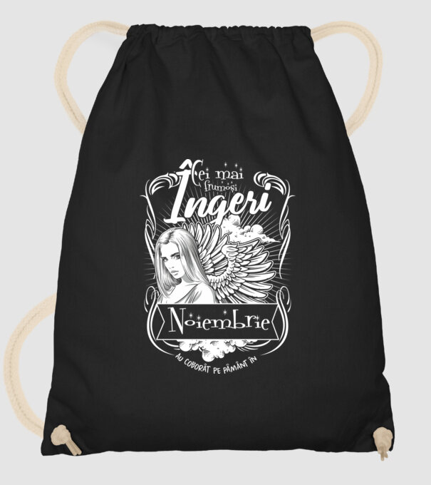 Cei mai frumoși îngeri au coborât pe Pământ în - Noiembrie - model negru pe tricou