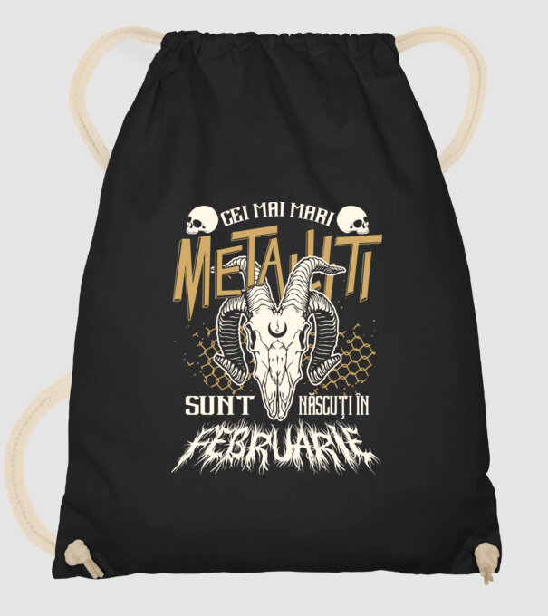 Cei mai mari metaliști sunt născuți în februarie. model negru pe tricou