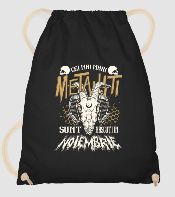 Cei mai mari metaliști sunt născuți în noiembrie. model negru pe tricou