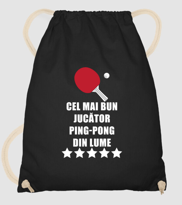 cel mai bun jucător ping-pong din lume model negru pe tricou