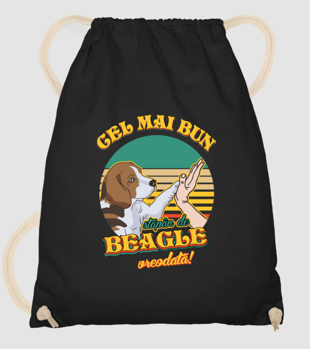 Cel mai bun stăpân de beagle vreodată! model negru pe tricou