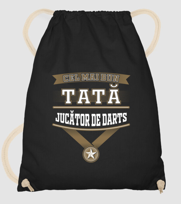 Cel mai bun tată jucător de darts model negru pe tricou